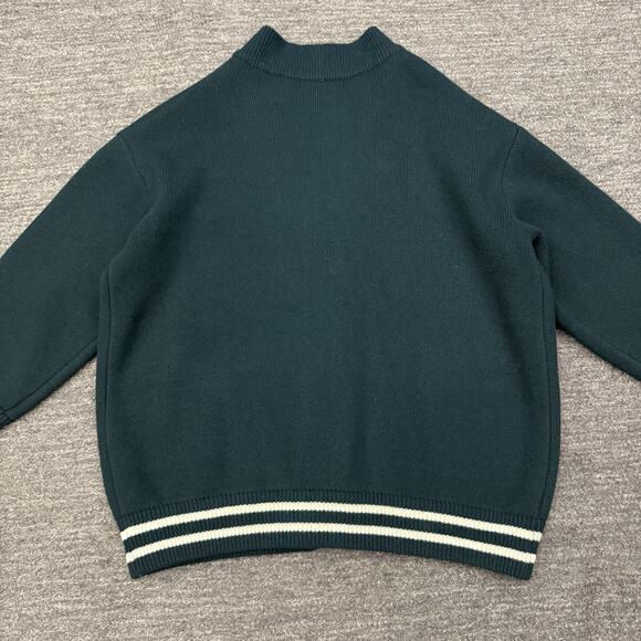 Trunk Project Cardigan Sweater Large Green Wool Jacket Oversized Varsity Classic - Picture 8 of 11